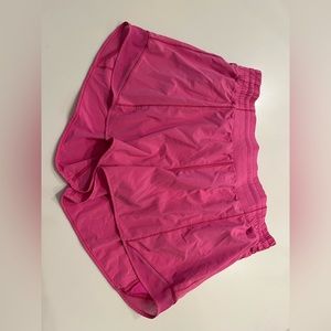 sonic pink lululemon hotty hot 4 inch size 12